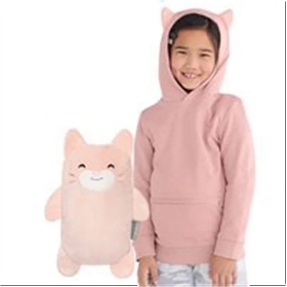 Cubcoats Kids Transforming 2 in 1 Girls Pullover Hoodie blush marl Size 4T
